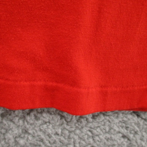 Adidas Shirt Adult Medium Vintage 1970s Silent Ringer Spellout Logo Orange Mens - Picture 3 of 14